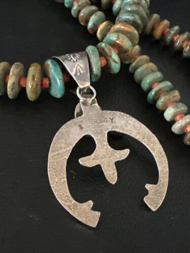 Navajo Turquoise Spiny Oyster Naja Pendant Necklace | Sterling Silver | 28" | Authentic Native American Handmade | 14846