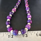 Navajo Purple Sugilite Bead Jasper Necklace | Sterling Silver | 29" | Authentic Native American Handmade | 15347