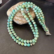 Royston Green Turquoise Necklace | Southwestern Sterling Silver | 22" | 17536