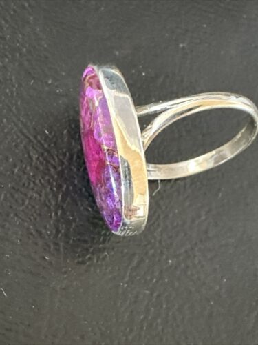 Southwestern Navajo Purple Mojave Turquoise Ring | Sterling Silver | Sz 8 | 15605