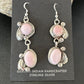 Navajo Pink Conch Shell Cluster Earrings | Sterling Silver | Authentic Native American Handmade | 15688