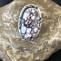 Navajo Wild Horse Turquoise Ring | Sterling Silver | Sz 7.5 | Authentic Native American Handmade | 16469