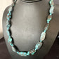 Navajo Blue Nugget Turquoise Bead Necklace | Sterling Silver Pearls | 20" | Authentic Native American Handmade | 16001