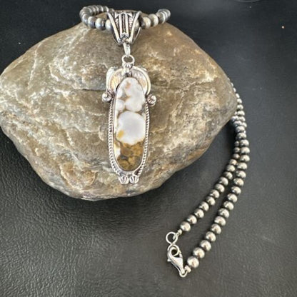 Navajo Wild Horse Necklace Pendant | Sterling Silver | Authentic Native American Handmade | 16985
