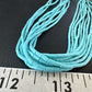 Blue Turquoise Heishi 10-Strand Liquid Sterling Necklace | 20" | 16915