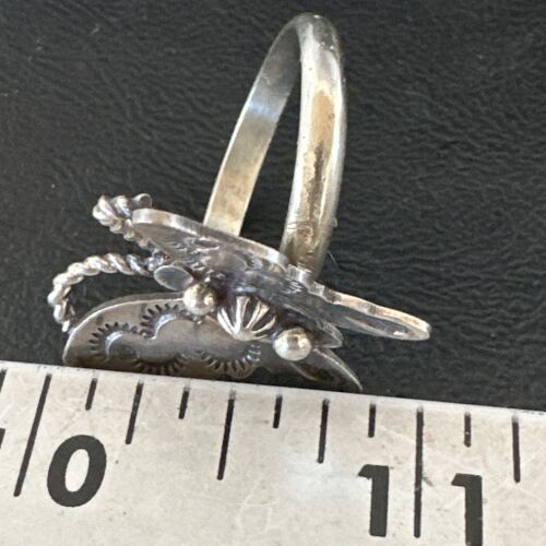 Navajo Sterling Silver Butterfly Ring | Sz 9 | Authentic Native American Handmade | 16975