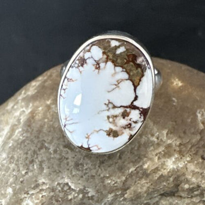 Men's and Women's Wild Horse Turquoise Ring | Sterling Silver | Sz 7.5 | 17362