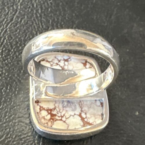 Navajo Wild Horse Turquoise Ring | Sterling Silver | Sz 7 Adjustable | Authentic Native American Handmade | 15546