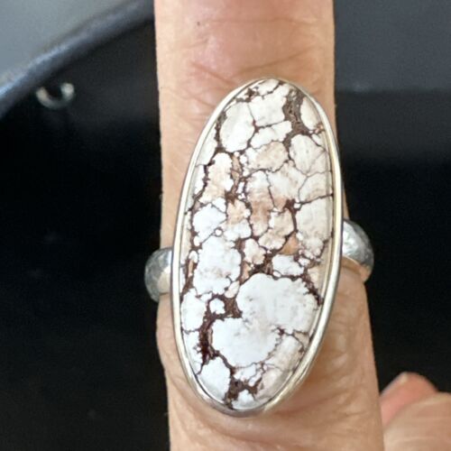 Navajo Wild Horse Turquoise Ring | Sterling Silver | Sz 7 | Authentic Native American Handmade | 17285