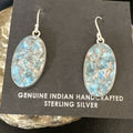 Blue Denim Lapis Dangle Earrings | Sterling Silver | 1" | 15794