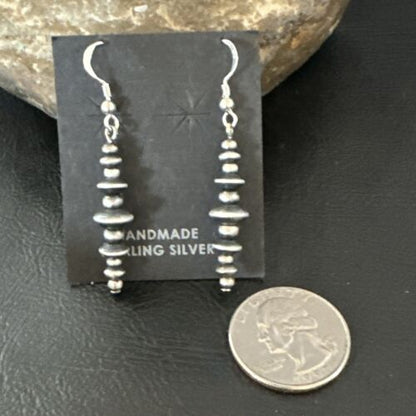 3-Piece Sterling Silver Navajo Pearl Set | 6mm Necklace, 10-14mm Bracelet & 1.5" Dangle Earrings | Authentic Native American Handmade