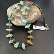 Navajo Royston Turquoise Shell Heishi Bead Necklace | Sterling Silver | 20" | 16956