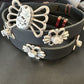 Men's White Buffalo Turquoise Concho Belt | Sterling Silver Navajo Tufa | Authentic Native American Handmade | 16683