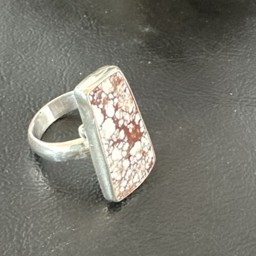 Men's & Women's Wild Horse Turquoise Navajo Ring | Sterling Silver | Sz 7 | Authentic Native American Handmade | 17350