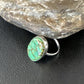 Navajo Green Mojave Turquoise Ring | Sterling Silver | Sz 8 | Authentic Native American Handmade | 15589