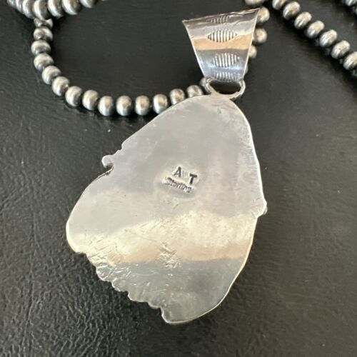 Women's Royston Turquoise Pendant Necklace | Navajo Pearls | Sterling Silver | 17061