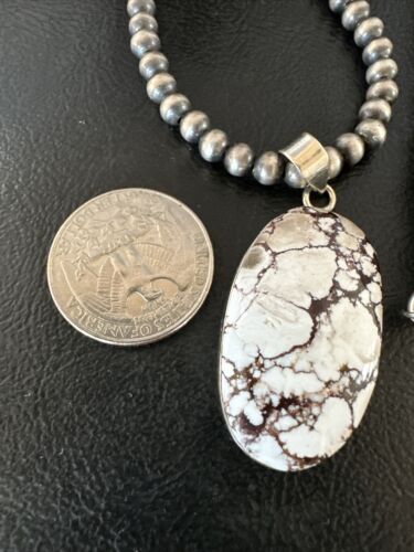 Men's Women's Wild Horse Necklace Pendant | Navajo Sterling Silver | Authentic Native American Handmade | 15736