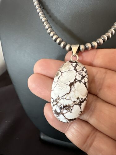 Men's Women's Wild Horse Necklace Pendant | Navajo Sterling Silver | Authentic Native American Handmade | 15736