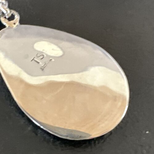 Navajo White Buffalo Turquoise Lariat Necklace | Sterling Silver Earrings | Authentic Native American Handmade | 16267