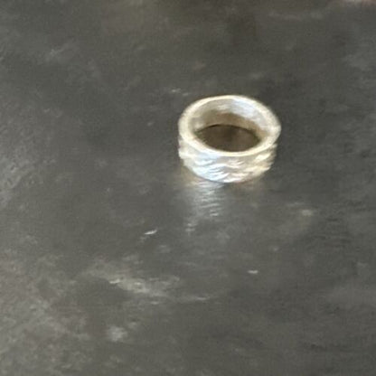Navajo Stamped Sterling Silver Wide Band Pinky Ring | Sz 4.5 | Authentic Native American Handmade | 15297