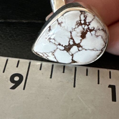 Men's and Women's Wild Horse Turquoise Navajo Ring | Sterling Silver | Sz 6.5 | 17282