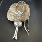 Native American Navajo Sterling Silver Necklace | 3.5" Naja Pendant | 20" | 16480