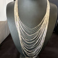 Graduated Bib Heishi Liquid Necklace | Sterling Silver | 24" | 17241
