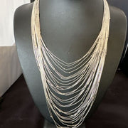 Graduated Bib Heishi Liquid Necklace | Sterling Silver | 24" | 17241