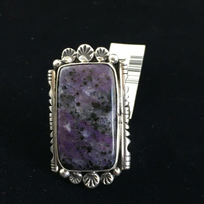 Native American Navajo Purple Charoite Ring | Sterling Silver | Sz 7.75 | 10101