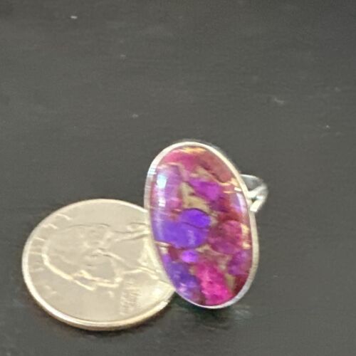 Southwestern Navajo Purple Mojave Turquoise Ring | Sterling Silver | Sz 7 | 15779