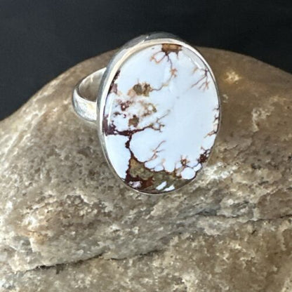 Men's and Women's Wild Horse Turquoise Ring | Sterling Silver | Sz 7.5 | 17362