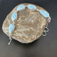 Navajo Blue Larimar Link Bracelet | Sterling Silver | 8" | Authentic Native American Handmade | 16081