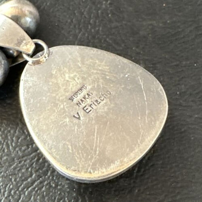 Men's Navajo Wild Horse Necklace Pendant | Sterling Silver | 24" | Authentic Native American Handmade | 15538
