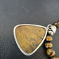 Southwestern Coffee Brown Tiger's Eye Pendant Necklace | Sterling Silver | 15866