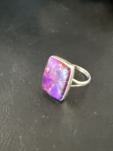 Southwestern Navajo Purple Mojave Turquoise Ring | Sterling Silver | Sz 10 | 15609