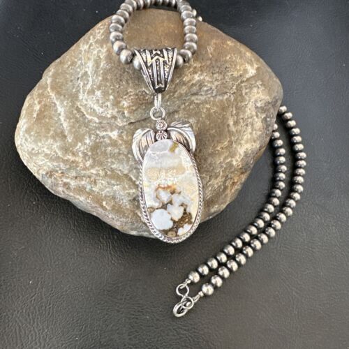Navajo Wild Horse Necklace Pendant | Sterling Silver | Authentic Native American Handmade | 16944
