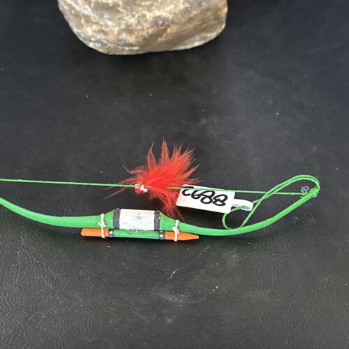 Handmade Green Bow Car Charm | 6.5" Mirror Dangler | Southwestern Jewelry | 8892
