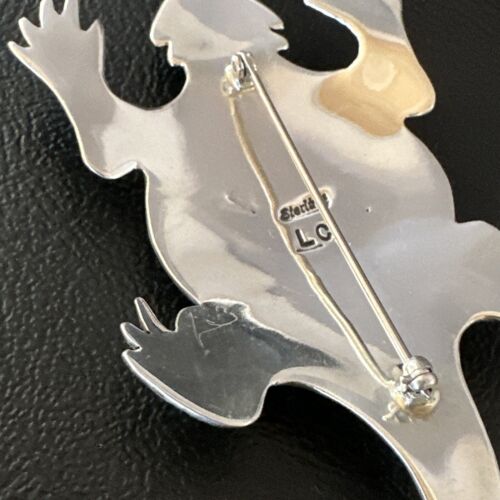 Navajo Pink Coral Horny Toad Pin | Handmade Stamped | Authentic Native American | LC 15670