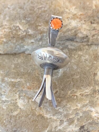 Navajo Spiny Oyster Naja Pendant | Sterling Silver | 1" | Authentic Native American Handmade | 01259
