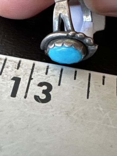 Native American Navajo Blue Turquoise Ring | Sterling Silver | Sz 5.5 | 4449