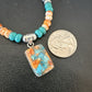 Navajo Spiny Turquoise Pendant Necklace | Sterling Silver | 22" | Authentic Native American Handmade | 17430