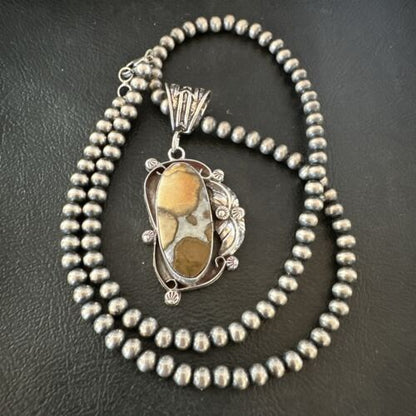 Navajo Wild Horse Necklace Pendant | Sterling Silver | Authentic Native American Handmade | 16941 - Masha USA