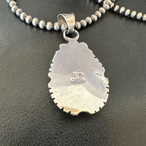 Navajo Pearls Purple Sugilite Pendant Necklace | Sterling Silver Beads | Authentic Native American Handmade | 16461