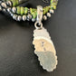 Navajo Pearl Green Gaspeite Turquoise Pendant Necklace Set | Sterling Silver | 3-Strand | 16094