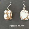 Navajo Wild Horse Turquoise Dangle Earrings | Sterling Silver | Authentic Native American Handmade | 15747