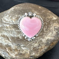 Navajo Pink Conch Heart Ring | Handmade | Sz 9.5 | 16040