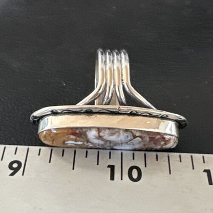 Navajo Wild Horse Turquoise Ring | Sterling Silver | Sz 10 | Authentic Native American Handmade | 16472