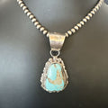 Navajo Pearls Turquoise Necklace with Royston Pendant | Sterling Silver | Authentic Native American Handmade | 17130