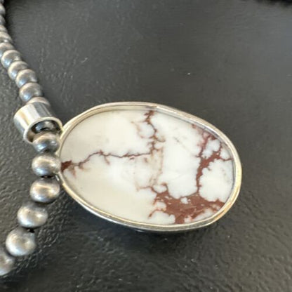 Navajo Wild Horse Necklace Pendant | Sterling Silver | Authentic Native American Handmade | 15722