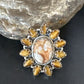 Navajo Coffee Tiger's Eye Cluster Ring | Authentic Native American Sterling Silver | Multi-Stone | Sz 9 | 15183